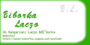 biborka laczo business card